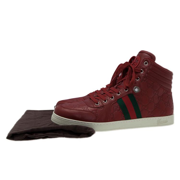 red and green gucci shoes