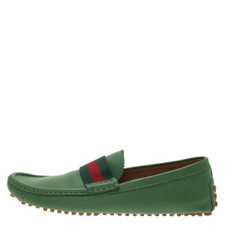 green gucci loafers