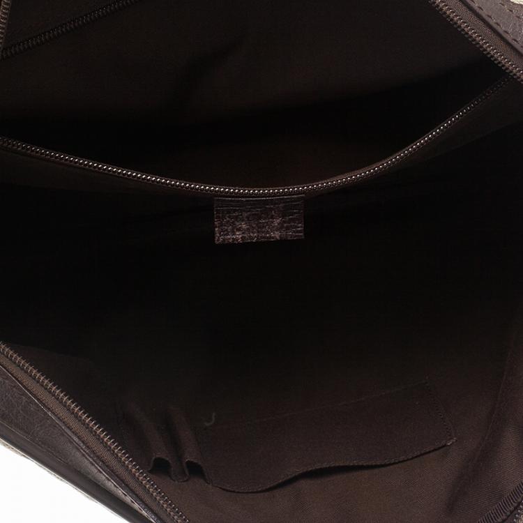 Pre Owned Gucci Beige GG Coated Canvas Boston Travel Bag