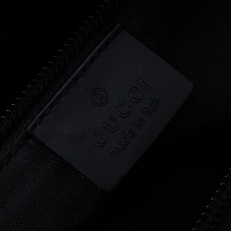 Pre Owned Gucci Black GG Nylon Pouch Bag