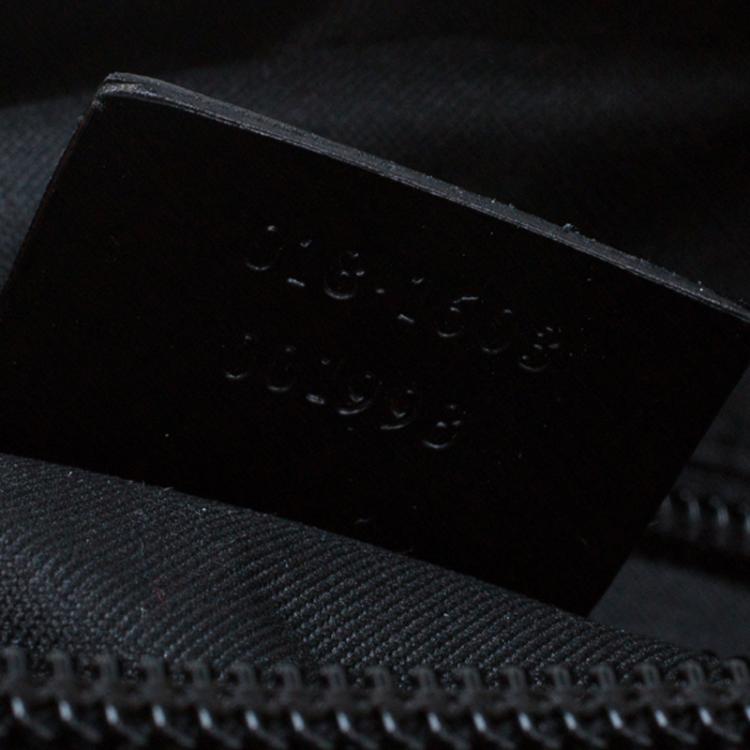 Pre Owned Gucci Black GG Nylon Pouch Bag