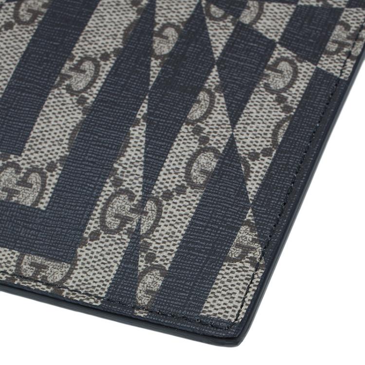 Pre Owned Gucci Beige/Black GG Coated Canvas Caleido Strap Pouch
