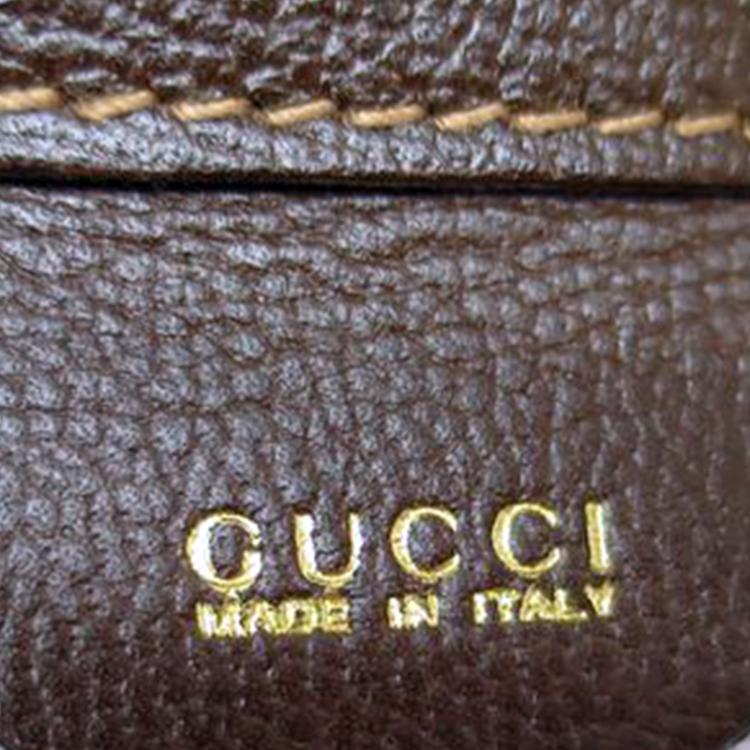 Pre Owned Gucci Brown Leather Briefcase