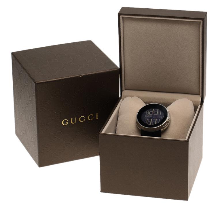 Pre Owned Gucci Black Stainless Steel Men's Wristwatch 42MM