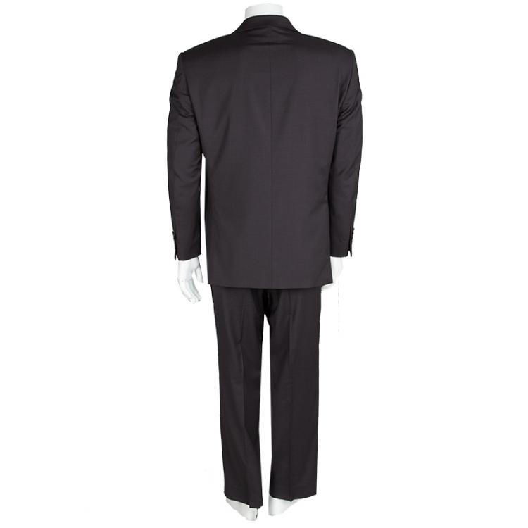 Pre Owned Guy Laroche Grey Wool Luigi Sturzo Suit L