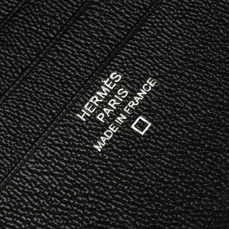 Pre Owned Hermes Black Alligator Bi Fold Wallet