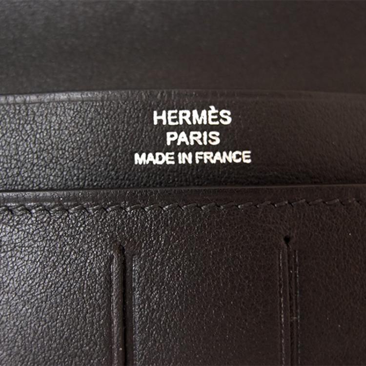 Pre Owned Hermes Black Leather Citizen Wallet