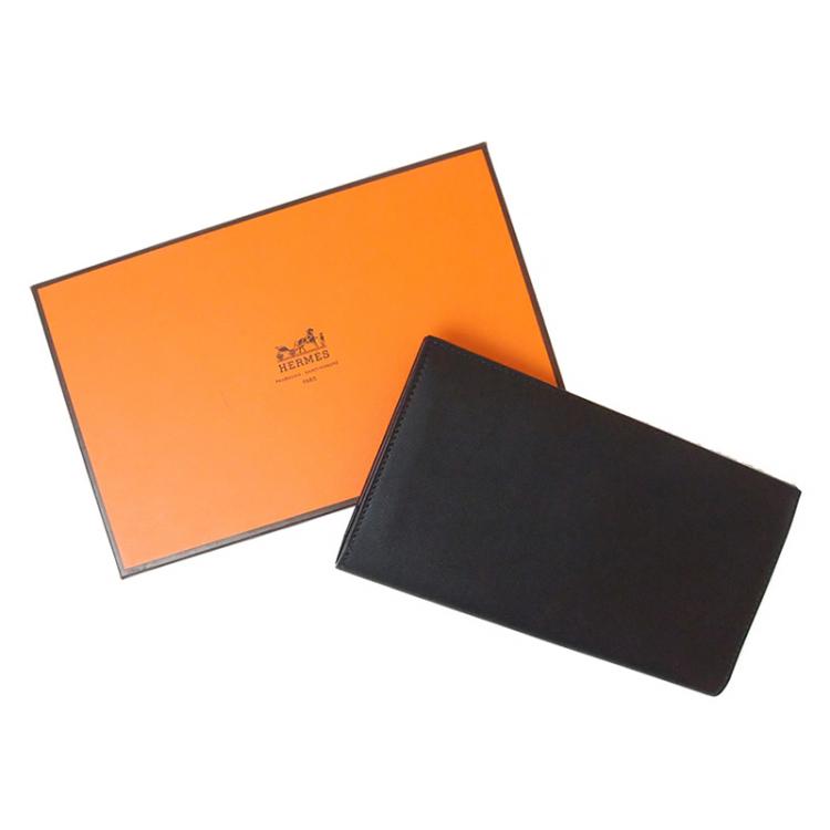 Pre Owned Hermes Black Leather Citizen Wallet