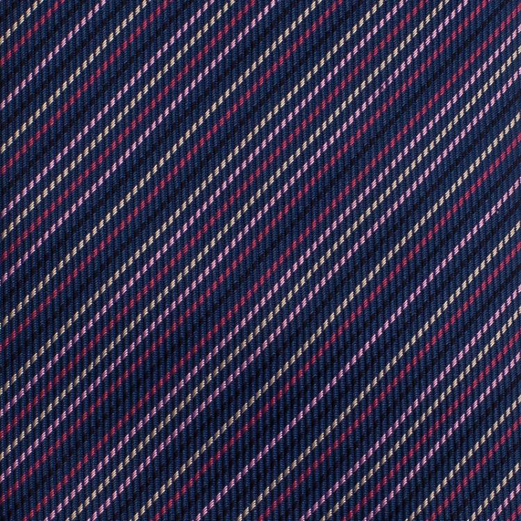 Hermes Purple Striped Silk Tie