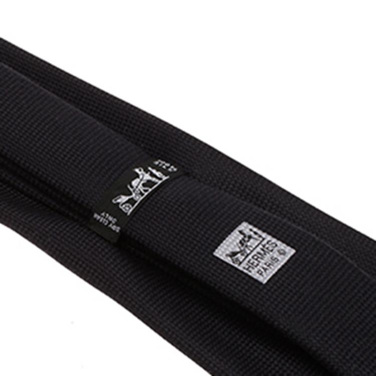 مملوكة مسبقًا Hermes Black Silk Tie