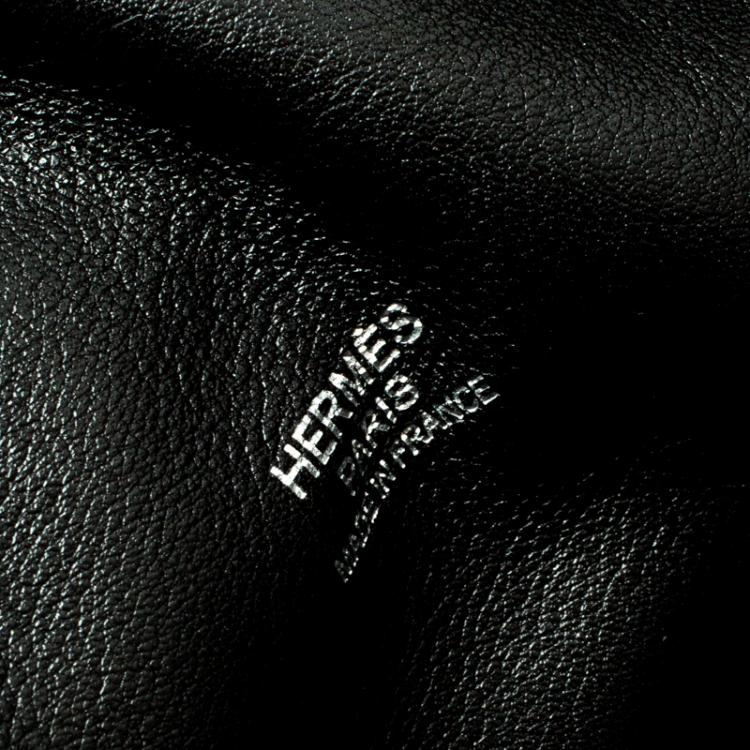 Pre Owned Hermes Black Box Calf Leather Barda Messenger Bag