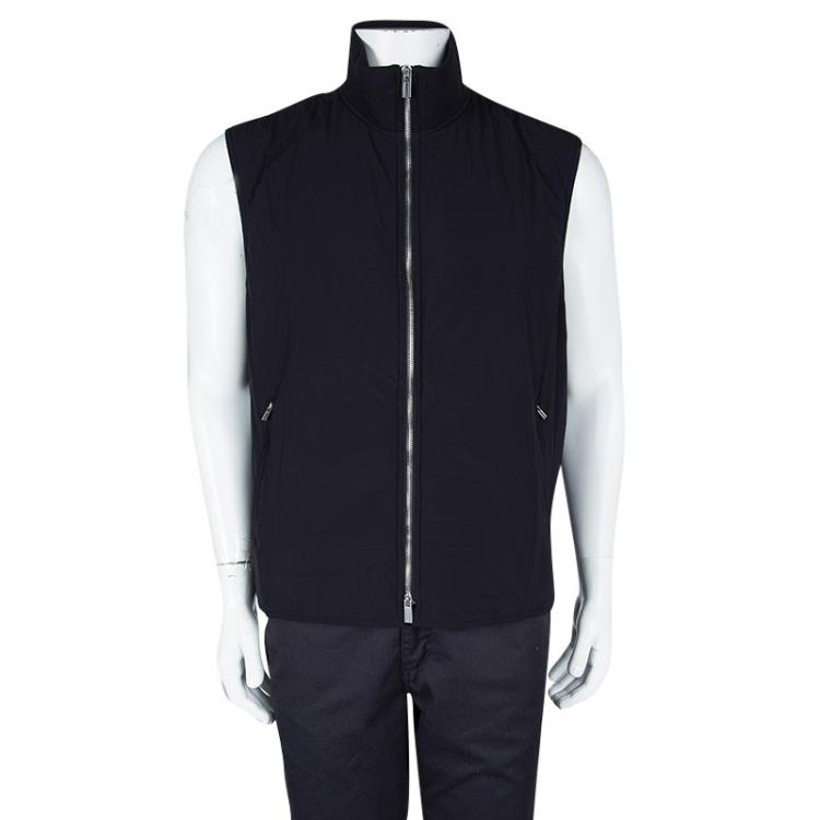 Pre Owned Hermes Navy Blue Jacket and Vest Set 4XL