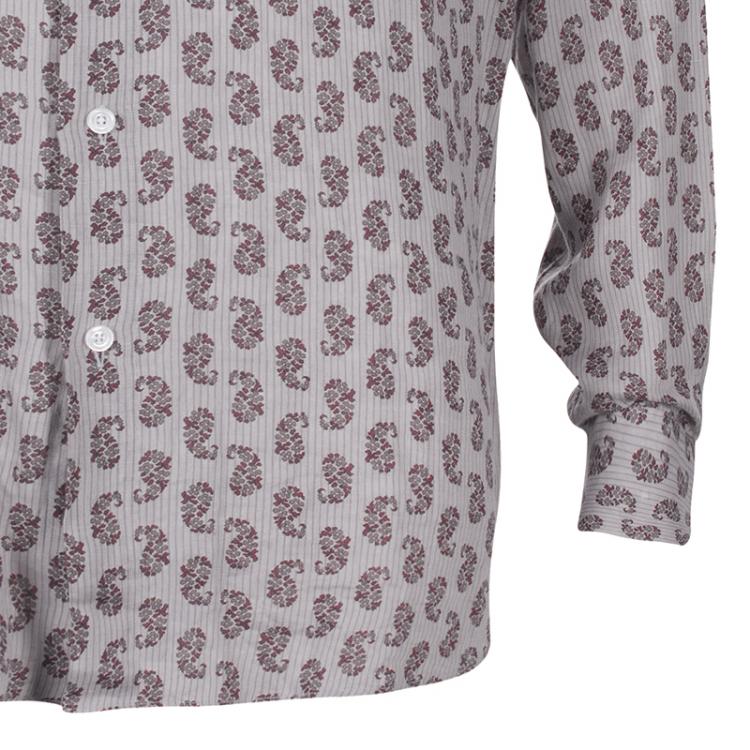 Pre Owned Hermes Men's Beige Printed Shirt L