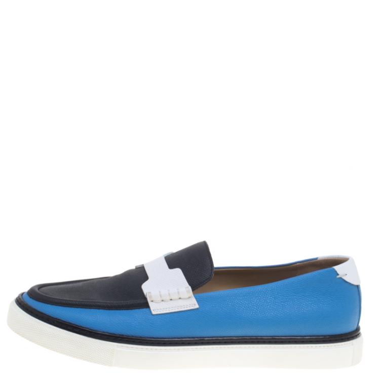 Pre Owned Hermes Multicolor Leather Loafers Size 43