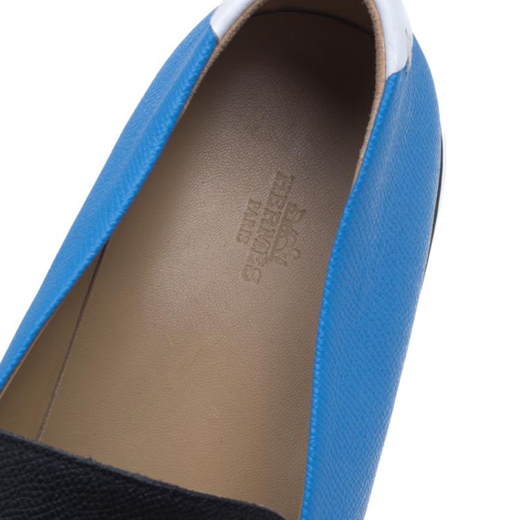 Pre Owned Hermes Multicolor Leather Loafers Size 43