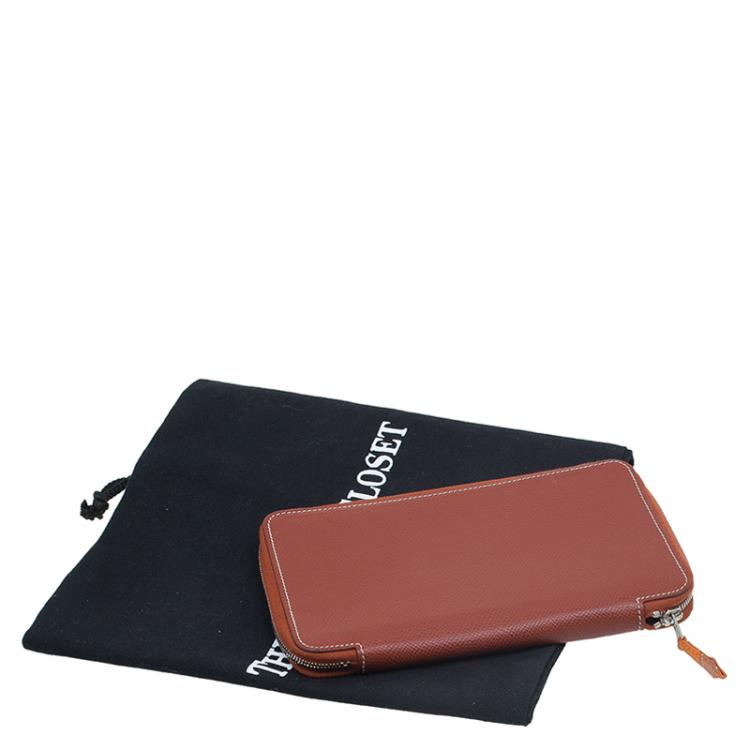Pre Owned Hermes Brown Leather Silky daily Globe-Trotter Agenda