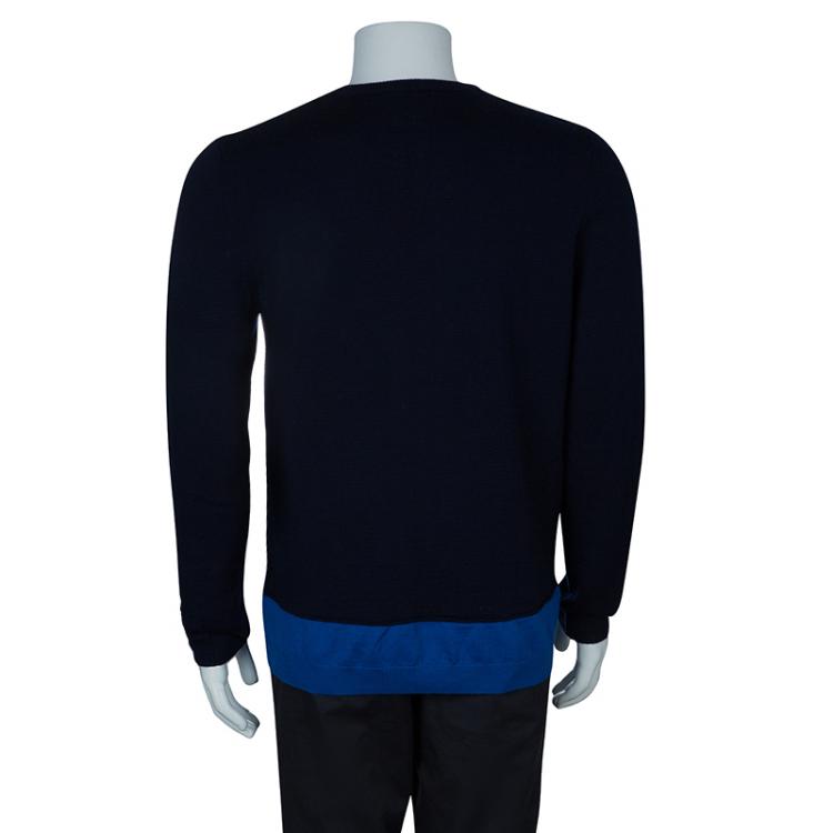 Pre Owned Hugo by Hugo Boss Men's Navy Blue Sweater Size XL