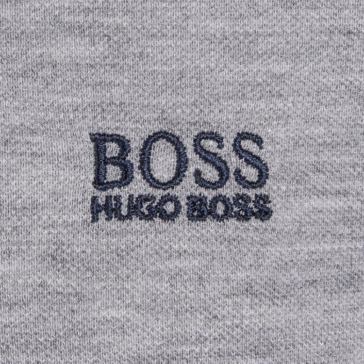 Pre Owned Boss by Hugo Boss Grey Cotton Logo Short Sleeve Polo Shirt L