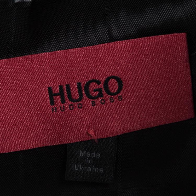 Pre Owned Hugo by Hugo Boss Grey Quilted Arwido Blazer M