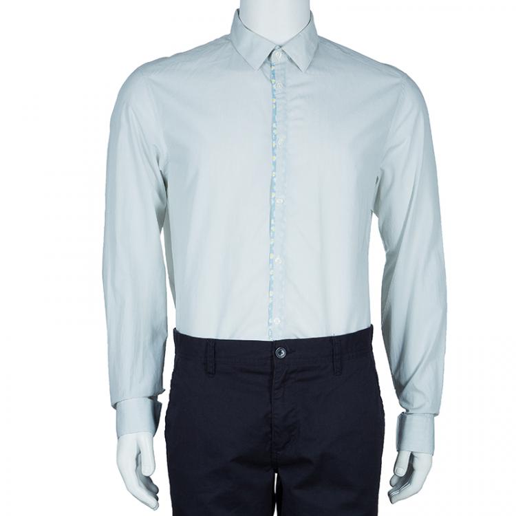 Pre Owned Kenzo Men's Light Blue Shirt L