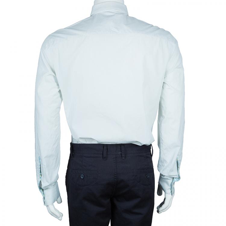 Pre Owned Kenzo Men's Light Blue Shirt L