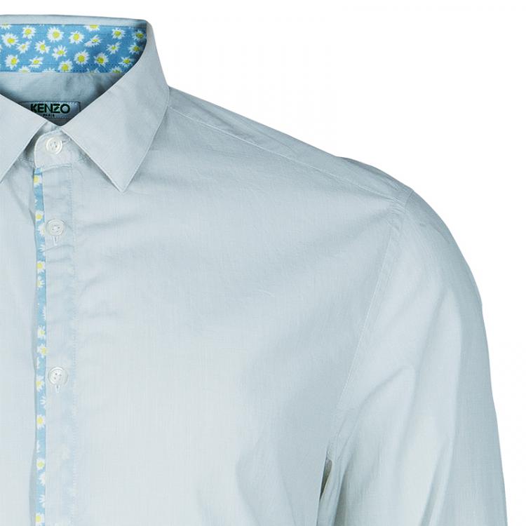 Pre Owned Kenzo Men's Light Blue Shirt L