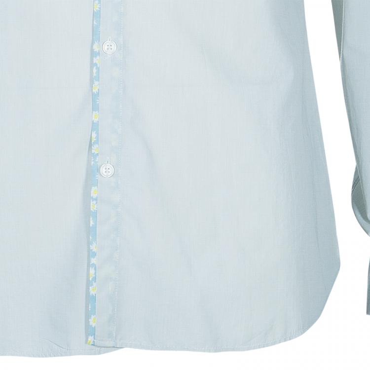 Pre Owned Kenzo Men's Light Blue Shirt L