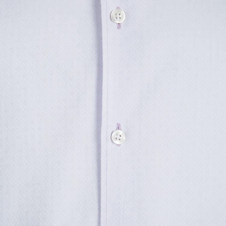 Pre Owned Kenzo Lilac Textured Cotton Comfort Fit  Long Sleeve Button Front Shirt 4XL