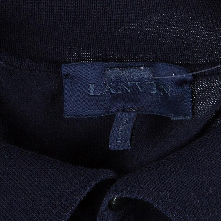 مملوكة مسبقًا Lanvin Men's Blue Polo Shirt S
