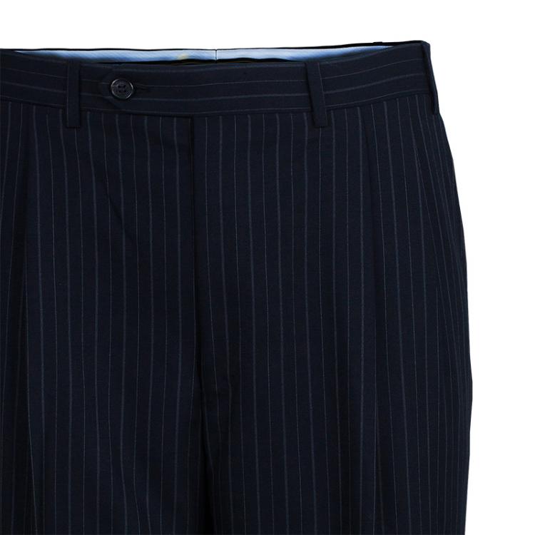 Pre Owned Lanvin Men's Black Striped Suit M