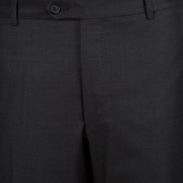 Pre Owned Lanvin Dark Grey Wool Trousers XXL