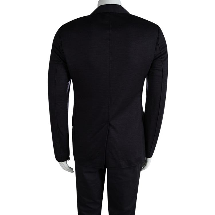 Pre Owned Lanvin Black Wool Notched Collar Blazer M
