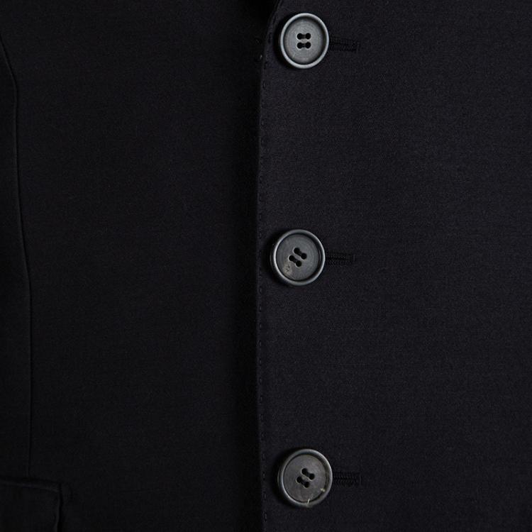 Pre Owned Lanvin Black Wool Notched Collar Blazer M