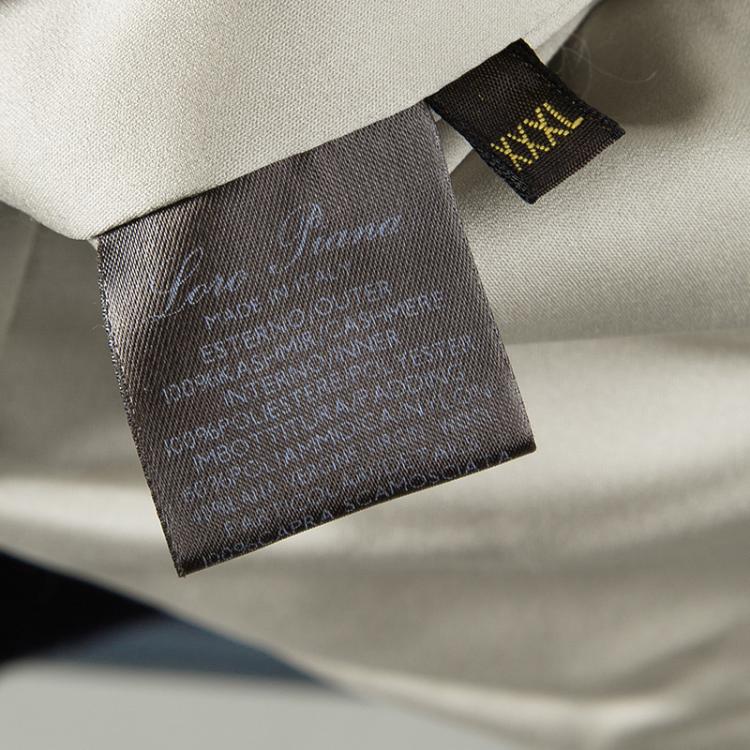 Pre Owned Loro Piana Navy Blue Cashmere Storm System Jacket 3XL