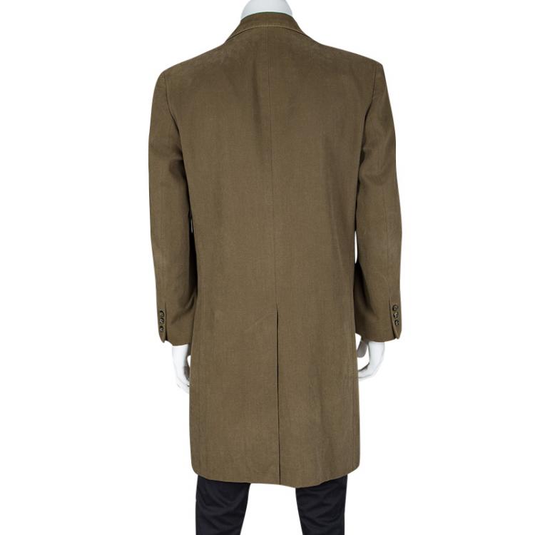 Pre Owned Loro Piana Brown Cotton Storm System Coat L