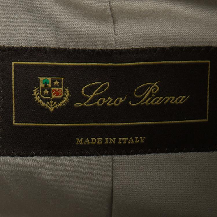 Pre Owned Loro Piana Brown Cotton Storm System Coat L