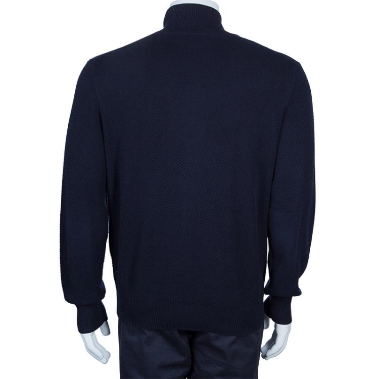 Pre Owned Loro Piana Men's Navy Blue Cardigan M