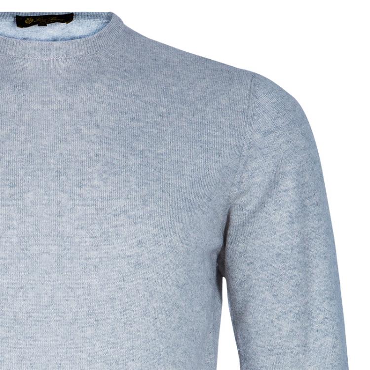 Pre Owned Loro Piana Grey Cashmere Sweater M