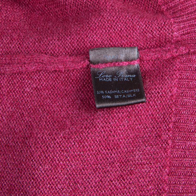 Pre Owned Loro Piana Men's Rasperry Red Cashmere Sweater M