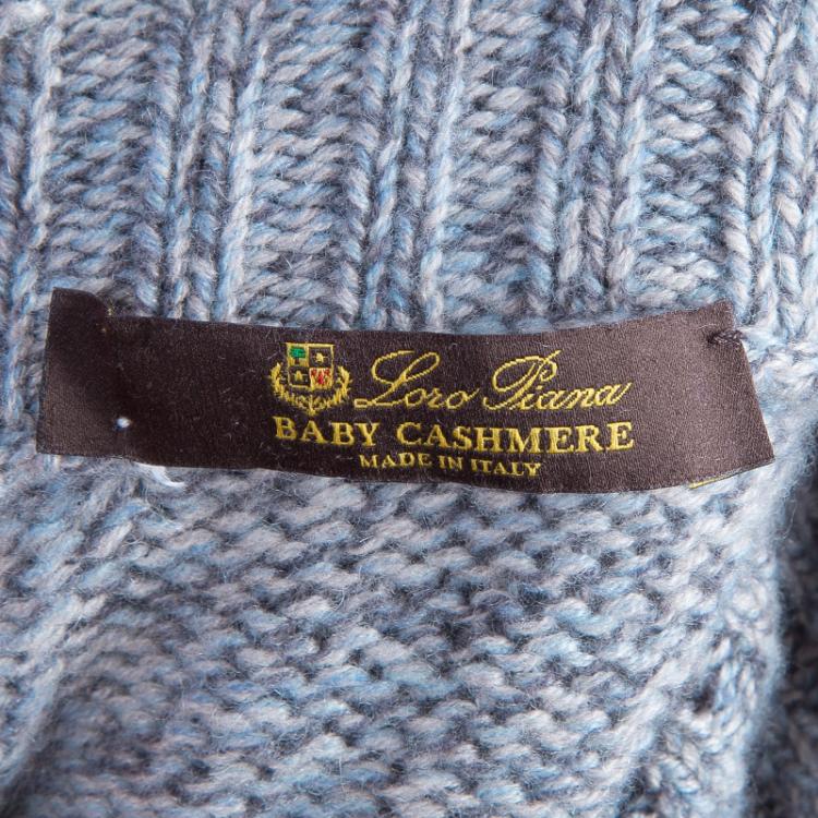 Pre Owned Loro Piana Men's Grey Baby Cashmere Bomber Cardigan L