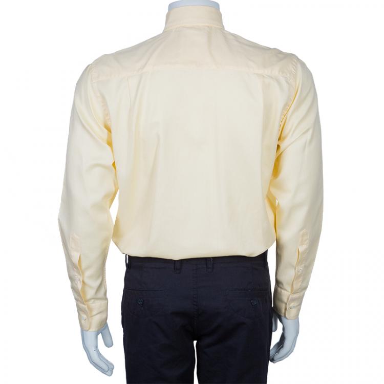 Pre Owned Loro Piana Yellow Andre Cotton Shirt M
