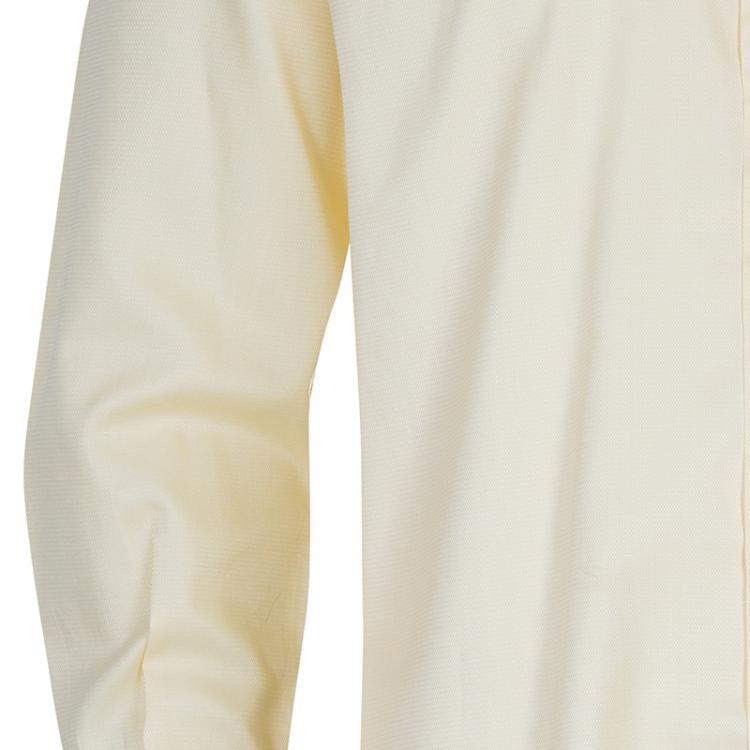 Pre Owned Loro Piana Yellow Andre Cotton Shirt M