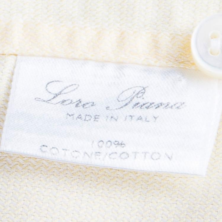 Pre Owned Loro Piana Yellow Andre Cotton Shirt M