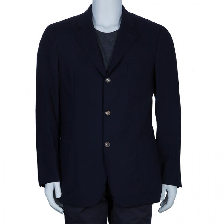 Pre Owned Loro Piana Navy Blue Voyager Jacket M