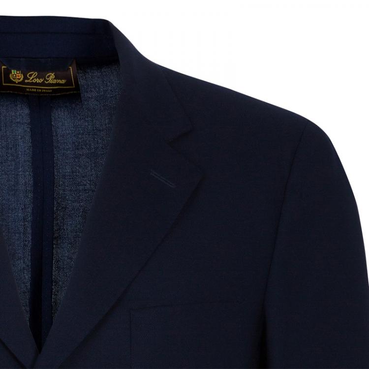 Pre Owned Loro Piana Navy Blue Voyager Jacket M