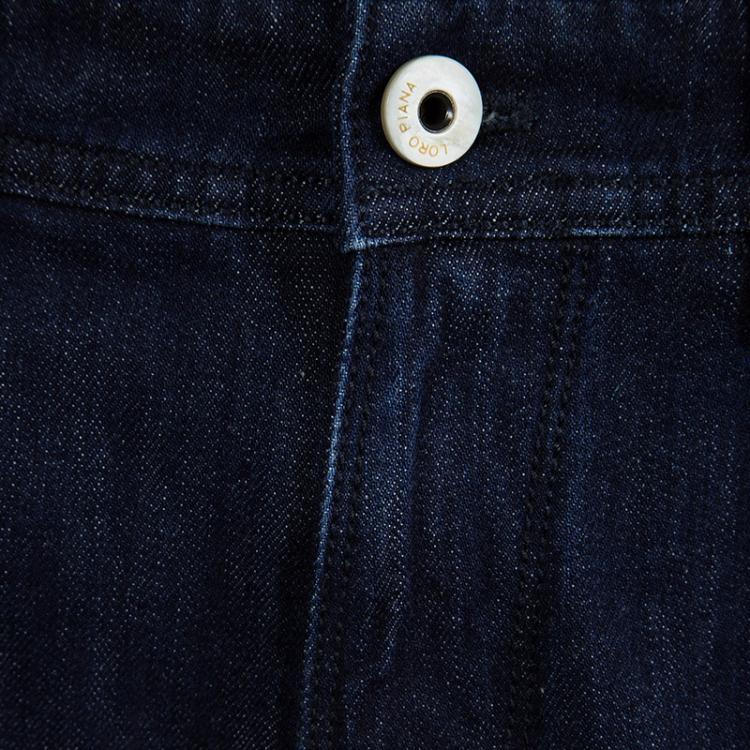 Pre Owned Loro Piana Indigo Dark Wash Denim Straight Fit Jeans XL