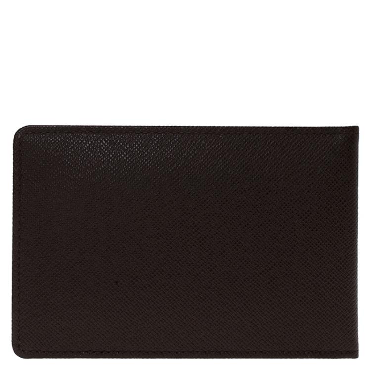 Pre Owned Louis Vuitton Brown Taiga Leather ID Holder