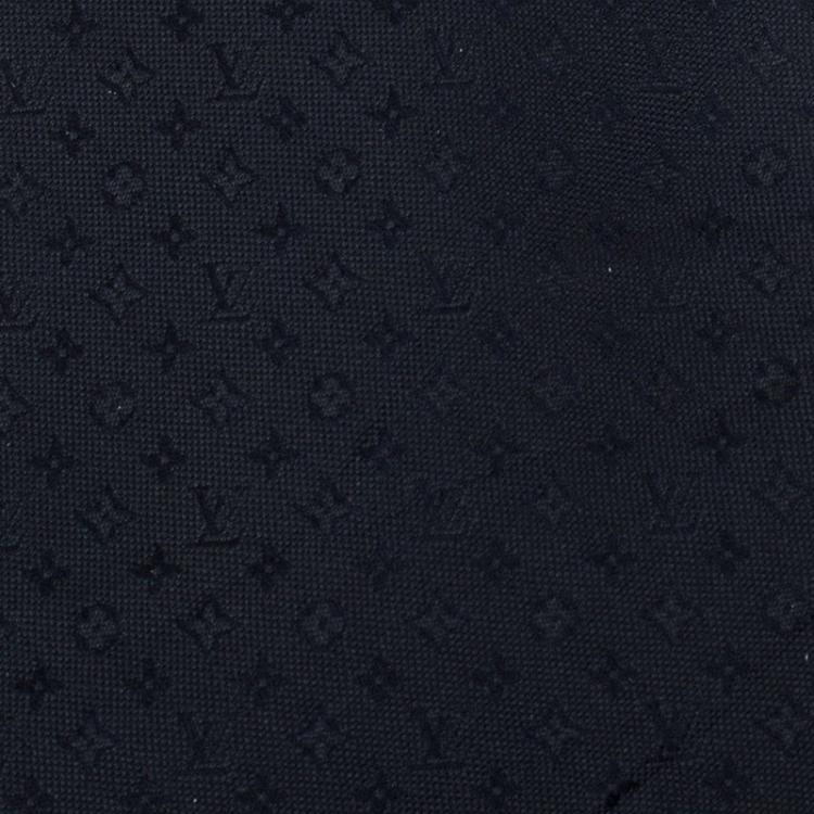 Pre Owned Louis Vuitton Dark Grey Silk Monogramissime Tie