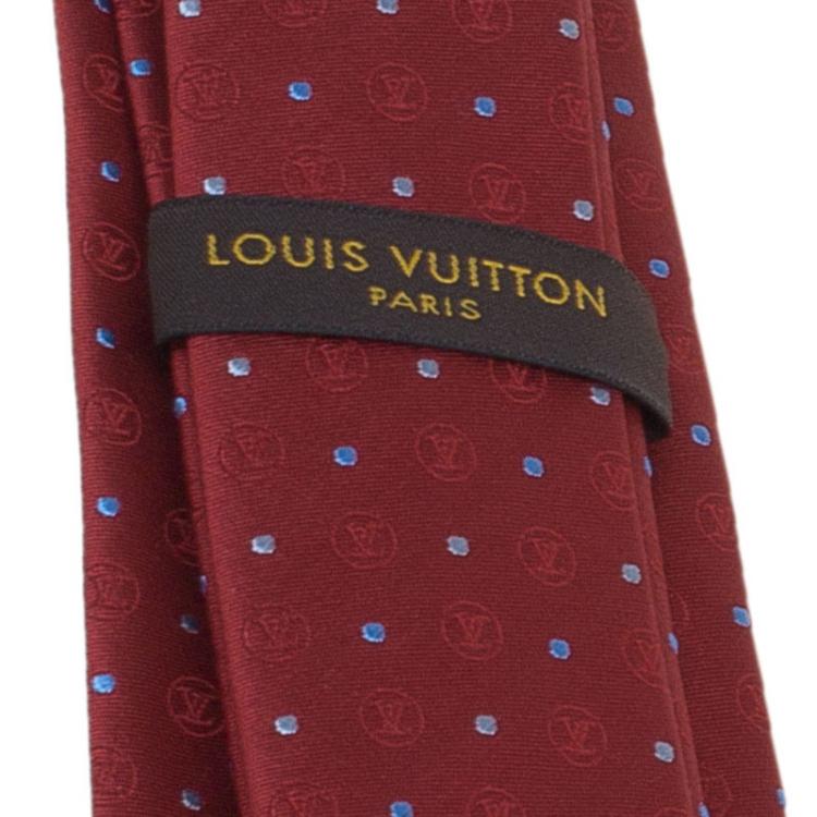 مملوكة مسبقًا Louis Vuitton Red Silk LV Circle Dots Tie