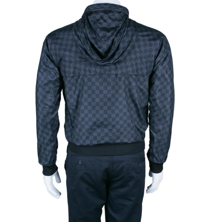 Pre Owned Louis Vuitton Men's Damier Graphite Nylon Jacket M